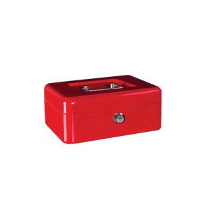 Treeline Cash Box Red Metal 8 Inch (200mm) Treeline Cash Box Red Metal 8 Inch (200mm)