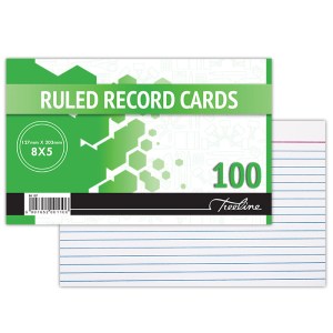 Treeline Ruled Record Cards (8 x 5) Feint – 127 x 203mm Treeline Ruled Record Cards (8 x 5) Feint – 127 x 203mm