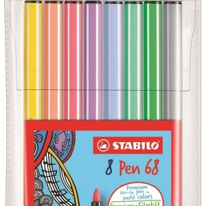 Stabilo: Stabilo Pastel Pen 68 Fibre Tip – Assorted Wallet of 8 Stabilo: Stabilo Pastel Pen 68 Fibre Tip – Assorted Wallet of 8