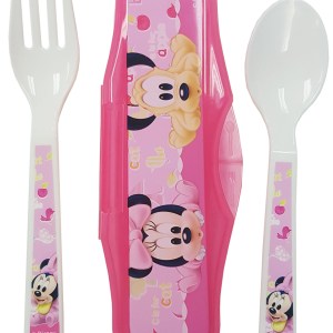 Disney – Minnie 2 Piece Cutler PP Baby Travel Set – Pink Disney – Minnie 2 Piece Cutler PP Baby Travel Set – Pink