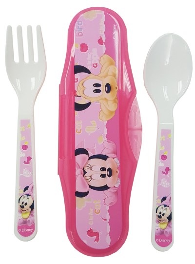 Disney – Minnie 2 Piece Cutler PP Baby Travel Set – Pink Disney – Minnie 2 Piece Cutler PP Baby Travel Set – Pink