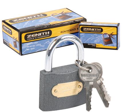 Zenith Bulk Pack x6 Iron Padlock (50mm) Boxed Zenith Bulk Pack x6 Iron Padlock (50mm) Boxed