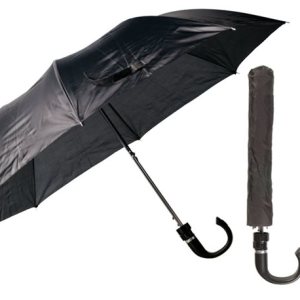 Bulk Pack x3 Black Foldup Gents Umbrella with Cover – 50cm Bulk Pack x3 Black Foldup Gents Umbrella with Cover – 50cm