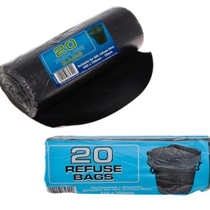 Bulk Pack of 5x 20 Piece Refuse Bags – Black Bulk Pack of 5x 20 Piece Refuse Bags – Black