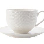 Maxwell & Williams – White Basics Diamonds Tea Cup & Saucer Maxwell & Williams – White Basics Diamonds Tea Cup & Saucer
