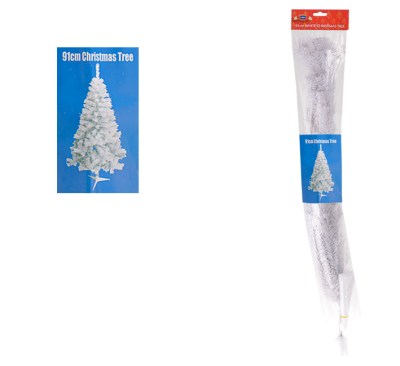 Christmas Tree: White – 91cm (80 Tips) Christmas Tree: White – 91cm (80 Tips)