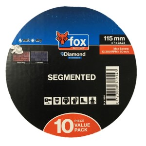 Fox Tools – Segmented 11500 Diamond Blades – Set of 10 Fox Tools – Segmented 11500 Diamond Blades – Set of 10