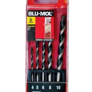 Blu-Mol – Drill Bit Concrete – Set of 5 Blu-Mol – Drill Bit Concrete – Set of 5