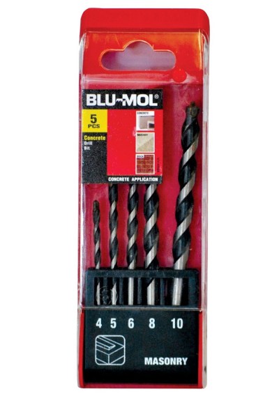 Blu-Mol – Drill Bit Concrete – Set of 5 Blu-Mol – Drill Bit Concrete – Set of 5