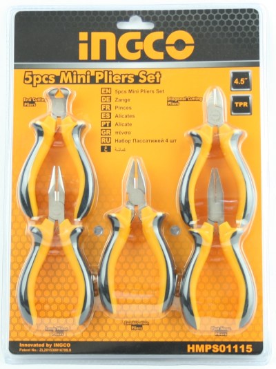 Ingco 5 Piece Insulated Mini Pliers Set Ingco 5 Piece Insulated Mini Pliers Set