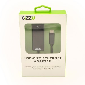 GIZZU USB-C To Ethernet Adapter Black GIZZU USB-C To Ethernet Adapter Black