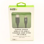 GIZZU USB3.1 A To USB-C 1m Cable – Black GIZZU USB3.1 A To USB-C 1m Cable – Black
