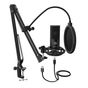 Fifine T669 Cardioid USB Condensor Microphone Arm Desk Mount Kit – Black Fifine T669 Cardioid USB Condensor Microphone Arm Desk Mount Kit – Black