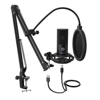 Fifine T669 Cardioid USB Condensor Microphone Arm Desk Mount Kit – Black Fifine T669 Cardioid USB Condensor Microphone Arm Desk Mount Kit – Black