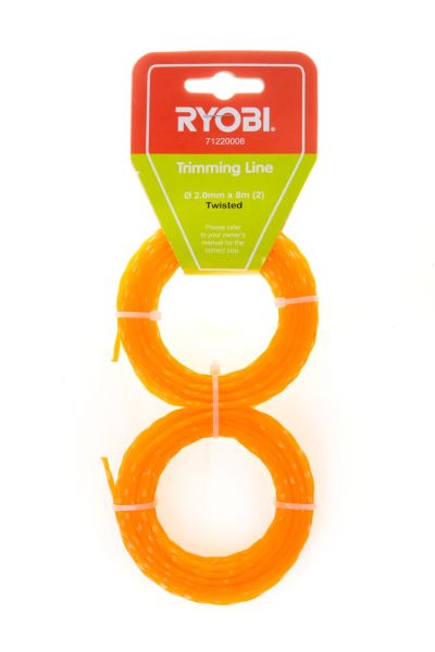 Ryobi – Twin Pack Twisted Trimming Line – 2.0mm x 8m Ryobi – Twin Pack Twisted Trimming Line – 2.0mm x 8m