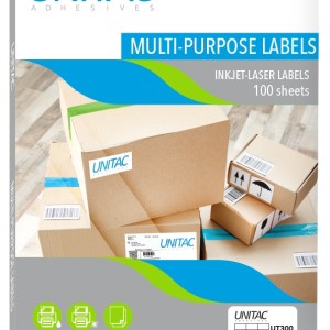 Unitac: Inkjet-Laser Multi-Purpose Labels UT300- 24 Up Unitac: Inkjet-Laser Multi-Purpose Labels UT300- 24 Up