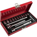 Kaufmann – Socket 1/4″ Drive – 16 Piece – 4mm-12mm Kaufmann – Socket 1/4″ Drive – 16 Piece – 4mm-12mm