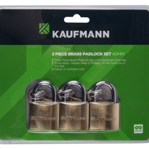 Kaufmann Lock Set – Brass – 40mm 3 Piece Kaufmann Lock Set – Brass – 40mm 3 Piece