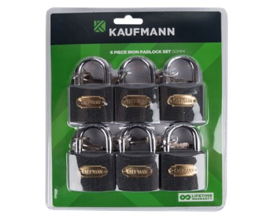 Kaufmann Lock Set – Steel – 50mm 6 Piece Kaufmann Lock Set – Steel – 50mm 6 Piece