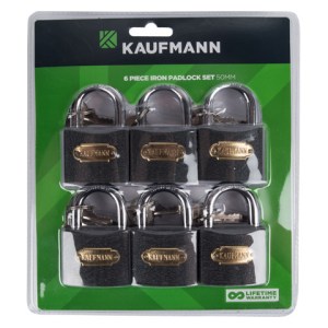Kaufmann Lock Set – Steel – 50mm 6 Piece Kaufmann Lock Set – Steel – 50mm 6 Piece