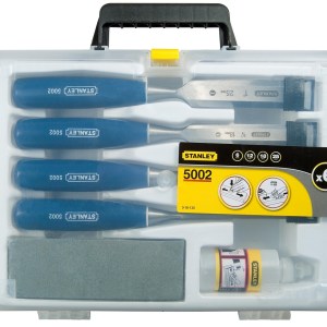 Stanley – Wood Chisel 4 Piece with Oil and Stone Stanley – Wood Chisel 4 Piece with Oil and Stone