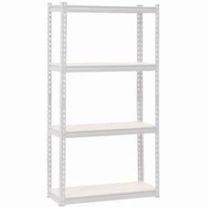 Wildberry – White Metal Shelving (4 Shelves MDF) – White Wildberry – White Metal Shelving (4 Shelves MDF) – White