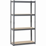 Wildberry – White Metal Shelving (4 Shelves MDF) – Grey Wildberry – White Metal Shelving (4 Shelves MDF) – Grey