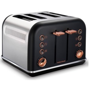 Morphy Richards – 4 Slice Accent Toaster – Black With Rose Gold Morphy Richards – 4 Slice Accent Toaster – Black With Rose Gold