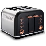 Morphy Richards – 4 Slice Accent Toaster – Black With Rose Gold Morphy Richards – 4 Slice Accent Toaster – Black With Rose Gold