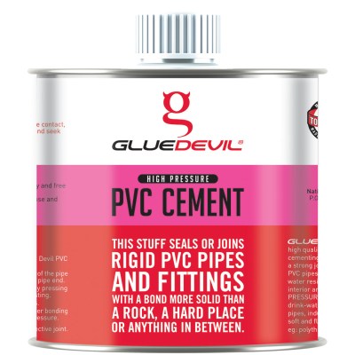 Glue Devil 250ml High Pressure PVC Cement Glue Devil 250ml High Pressure PVC Cement