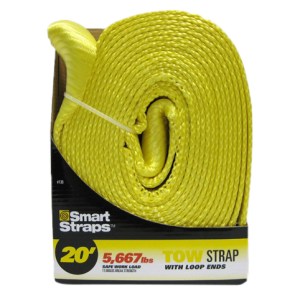 Smart Straps 6m Tow Strap with Loop Ends – Yellow Smart Straps 6m Tow Strap with Loop Ends – Yellow
