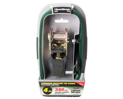 Smart Straps Ratchet Tie Down Pad – Green (4m) Smart Straps Ratchet Tie Down Pad – Green (4m)