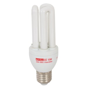 Eurolux Cfl 15W 3U E27 Lamp – Warm White Eurolux Cfl 15W 3U E27 Lamp – Warm White