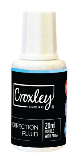 Croxley: Correction Fluid Bottle – 20ml Box of 12 Croxley: Correction Fluid Bottle – 20ml Box of 12