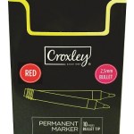 Croxley: Permanent Marker – Red – Bullet Tip – Box of 10 Croxley: Permanent Marker – Red – Bullet Tip – Box of 10