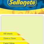 Repositionable: Notes – 75 x 75mm – 100 Sheets – Pastel Yellow Repositionable: Notes – 75 x 75mm – 100 Sheets – Pastel Yellow