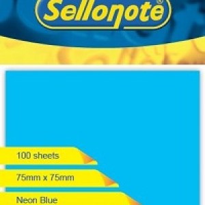 Repositionable Notes – 75 x 75mm – 100 Sheets – Neon Blue Repositionable Notes – 75 x 75mm – 100 Sheets – Neon Blue