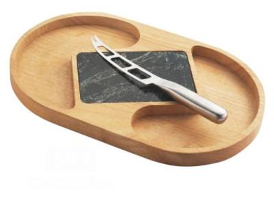 Mabibuch Wooden Board, Cutting Area & Stainless Steel Knife Cheese Set Mabibuch Wooden Board, Cutting Area & Stainless Steel Knife Cheese Set