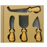 Mabibuch Stainless Steel Cheese Knives with Wooden Handles – 4 Piece Set Mabibuch Stainless Steel Cheese Knives with Wooden Handles – 4 Piece Set