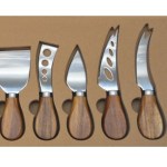 Mabibuch Stainless Steel Cheese Knives with Wooden Handles – 5 Piece Set Mabibuch Stainless Steel Cheese Knives with Wooden Handles – 5 Piece Set