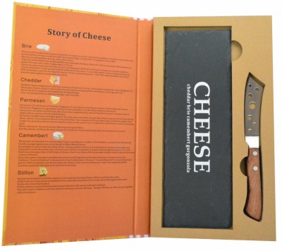 Mabibuch Rectangular Cleese Slate Board & Stainless Steel Knife Mabibuch Rectangular Cleese Slate Board & Stainless Steel Knife
