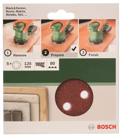 Bosch – 125mm/80 Sanding Sheet For Orbit Sanders Bosch – 125mm/80 Sanding Sheet For Orbit Sanders