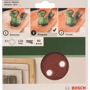 Bosch – 125mm/80 Sanding Sheet For Orbit Sanders Bosch – 125mm/80 Sanding Sheet For Orbit Sanders