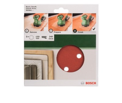Bosch – 150mm/240 Sanding Sheet For Orbit Sanders Bosch – 150mm/240 Sanding Sheet For Orbit Sanders