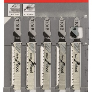 Bosch – 101 B Jigsaw Blade Clean For Wood – Set Of 5 Bosch – 101 B Jigsaw Blade Clean For Wood – Set Of 5
