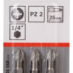 Bosch – Screwdriver Bit Extra Hard – PZ 2.25mm Bosch – Screwdriver Bit Extra Hard – PZ 2.25mm