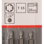 Bosch – Screwdriver Bit Extra Hard – T15.25mm Bosch – Screwdriver Bit Extra Hard – T15.25mm