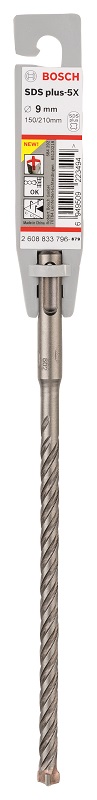 Bosch – 9mm Hammer Drill Bit SDS-Plus-5X Bosch – 9mm Hammer Drill Bit SDS-Plus-5X