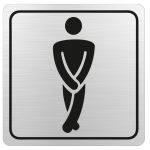 Parrot Products: Gents Toilet Symbolic Sign on Brushed ACP 15cm*15cm Parrot Products: Gents Toilet Symbolic Sign on Brushed ACP 15cm*15cm