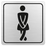 Parrot Products: Ladies Toilet Symbolic Sign on Brushed ACP 15cm*15cm Parrot Products: Ladies Toilet Symbolic Sign on Brushed ACP 15cm*15cm